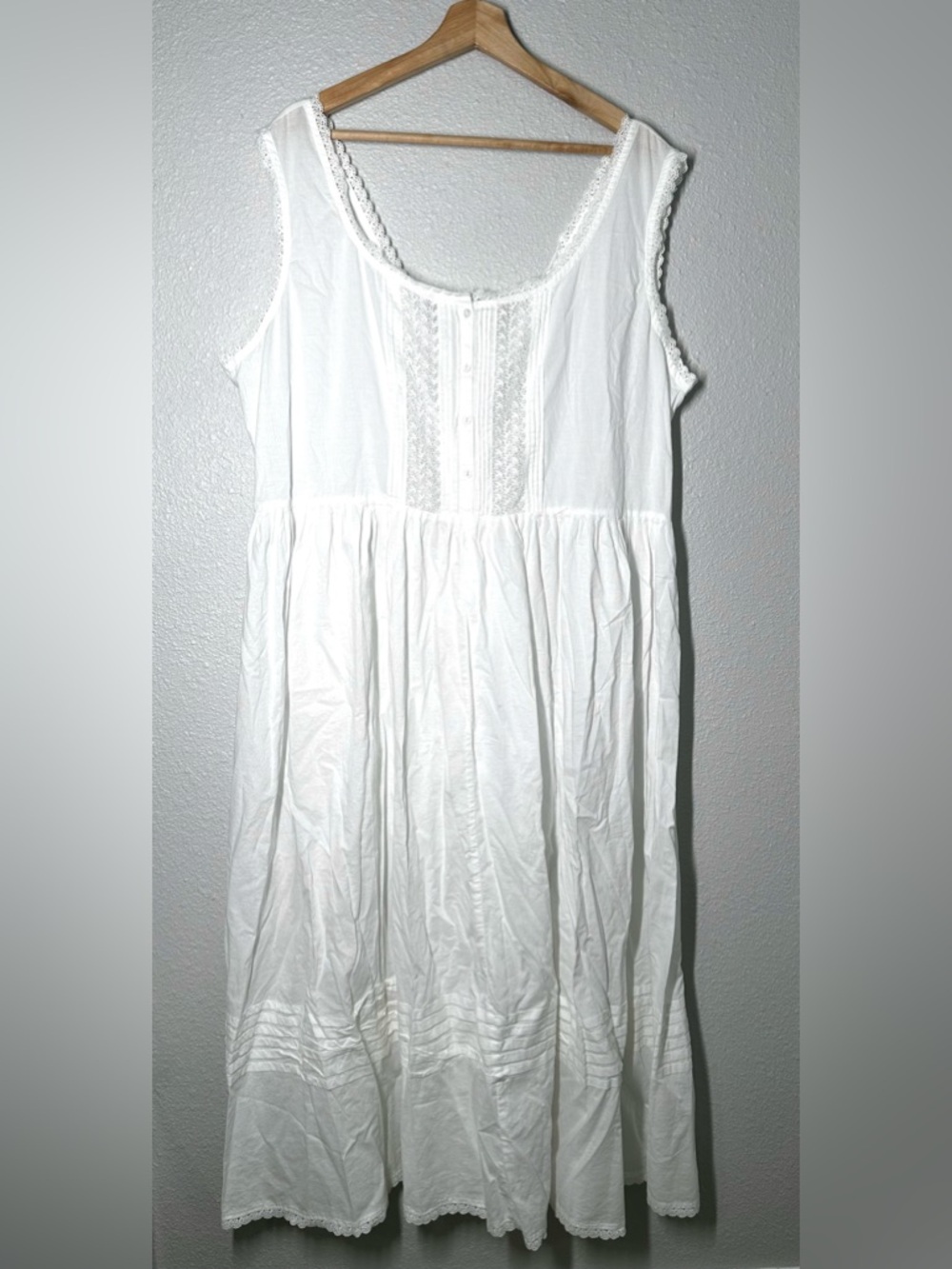 Eileen West Couture Queen Anne’s Lace Cotton Dress Women’s Size 2X